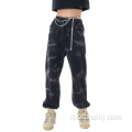 Pantaloni sciolti 3D tintura tintura tintura hottie